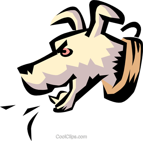 Dog Barking Royalty Free Vector Clip Art Illustration - Unpleasant Sounds Clipart (480x472)