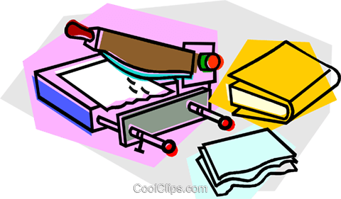 Book Binding Process Royalty Free Vector Clip Art Illustration - Clip Art (480x281)