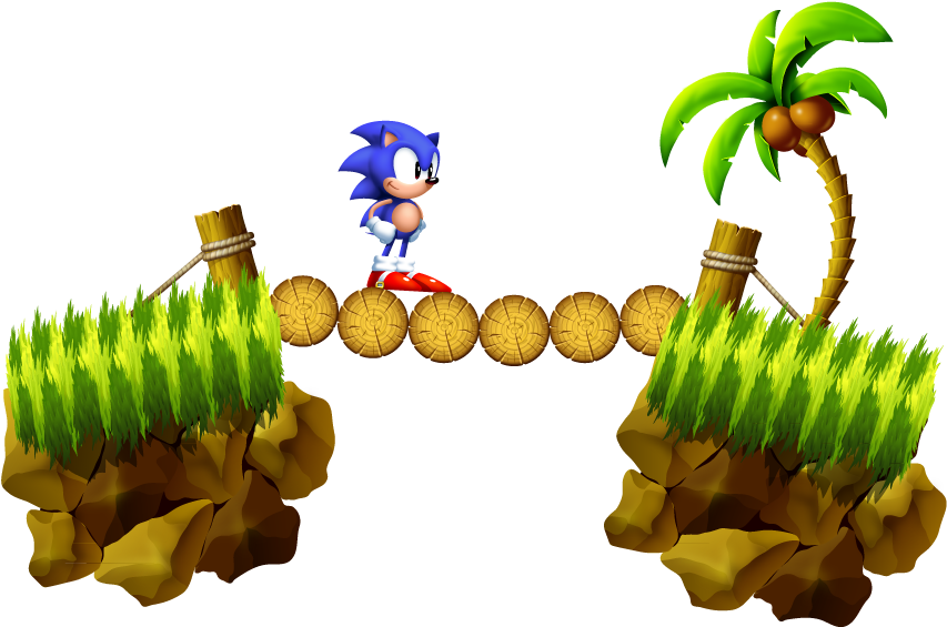 Only The Coconuts Are Exactly The Same And Even Then - Sonic Palm Tree Sprites (904x633)