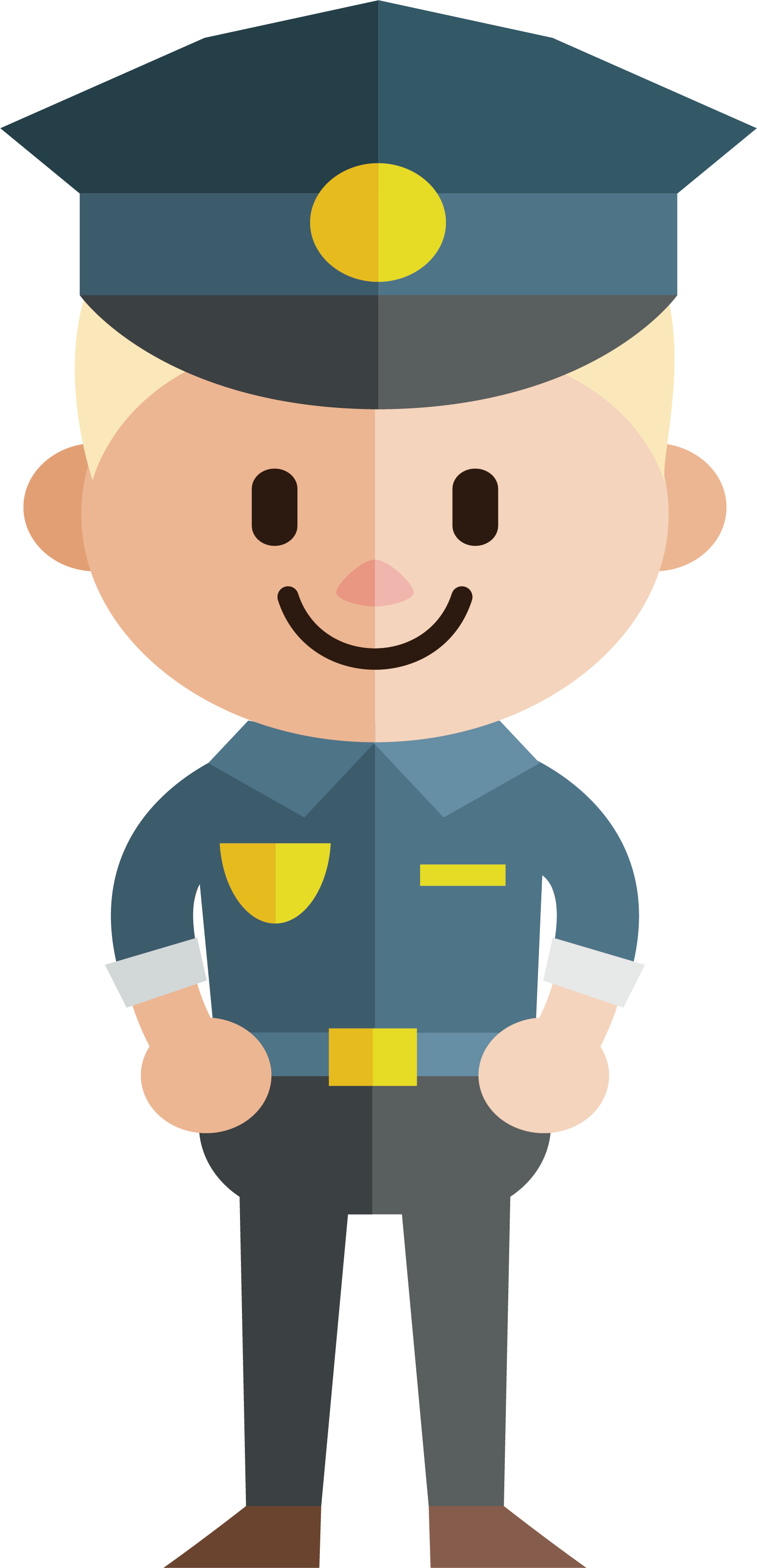 Police Officer Civil Service - Civil Servant Clipart (1555x3221)