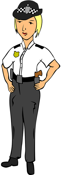 Uniform Police Officer, Police, Officer, People, Woman, - Lady Security Guard Clipart (360x720)