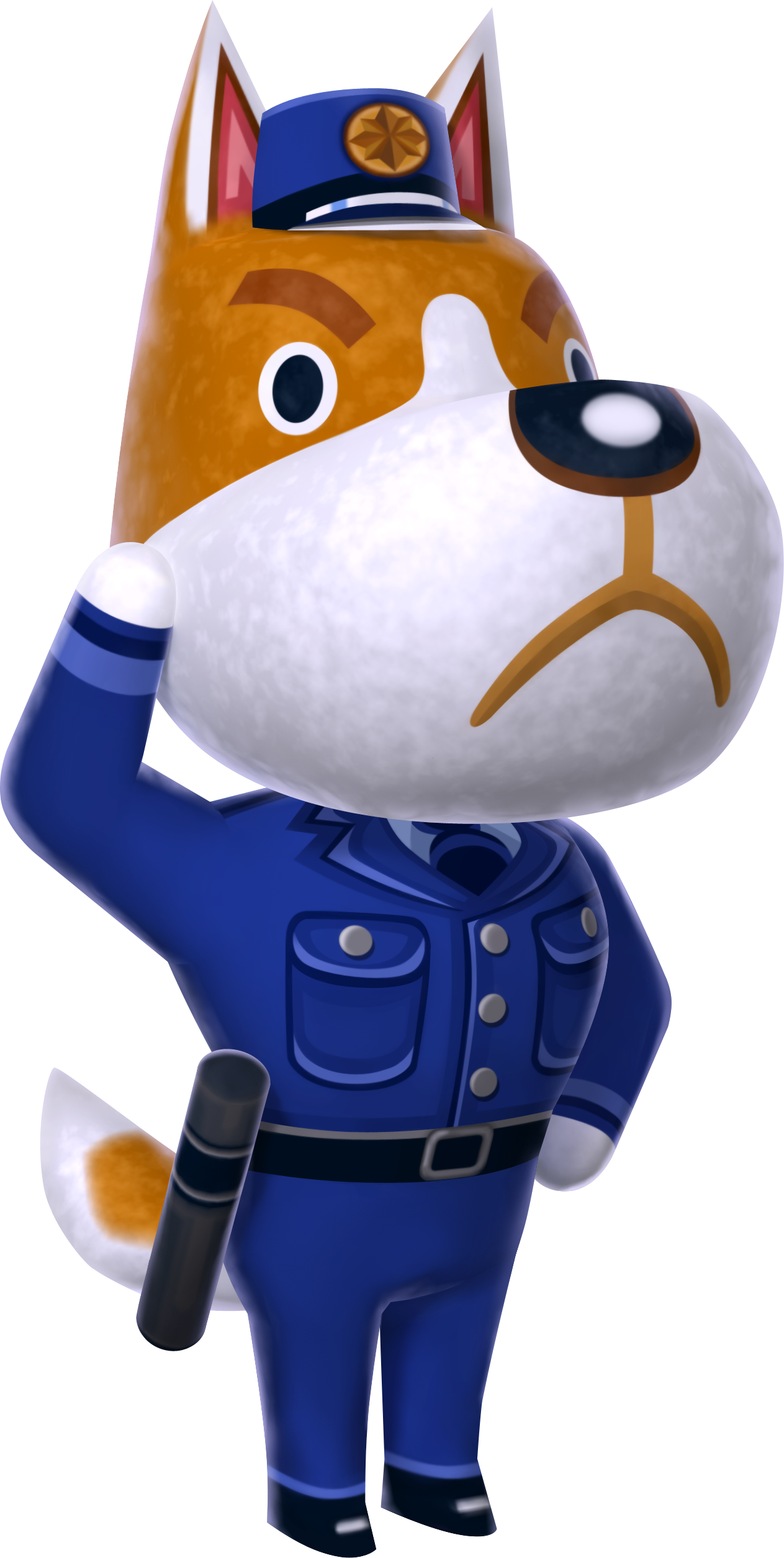 Police Officer Dog Cartoon Download - Vigilio Animal Crossing New Leaf (1263x2509)