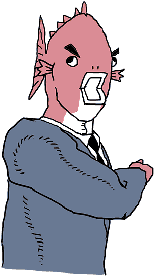 Business Fish Animated Sticker Messages Sticker-6 - Funny Fish Gif Transparent (618x618)