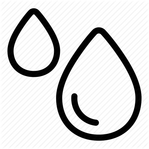 Drizzle, Mistnature, Paint Drop, Rain, Rain Drop, Water - Rain Drops Outline Png (512x512)