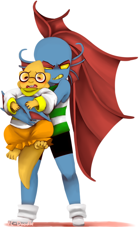 Undyne And Betta Fish (472x768)