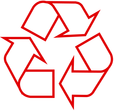 Red The Original Recycle Logo Images Png Images - Recycling Bin-adhesive Sticker-recycle Logo Sign-environment (400x390)