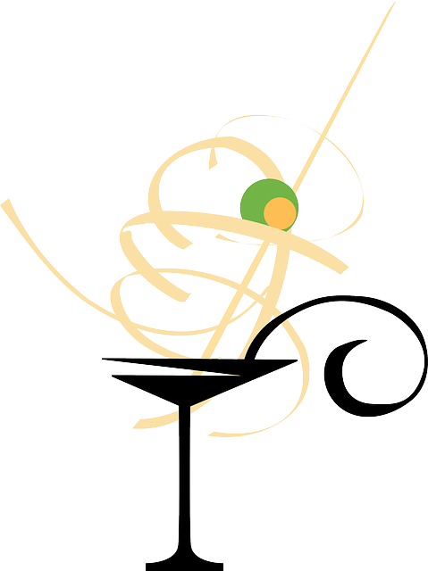 Glass, Food, Wine, Outline, Drawing, Cup - Gold Martini Glass Clip Art (479x640)