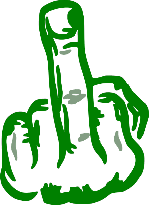 Middlefinger 10, Buy Clip Art - Fuck Off Symbol Png (522x720)