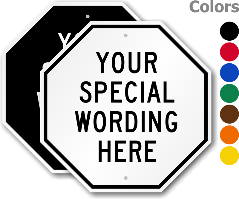 Open Palm Hand Silhouette Like Stop Sign Vector - Customizable Octagonal Sign Template, 18" X 18" (800x666)