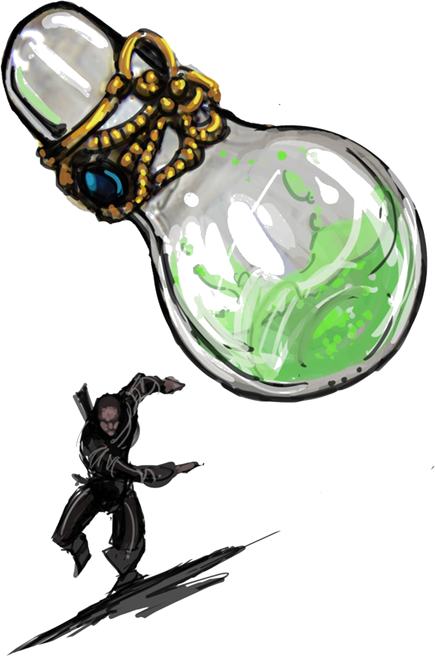 Acid Burst Bomb - Pathfinder Alchemist Bomb (1483x2145)