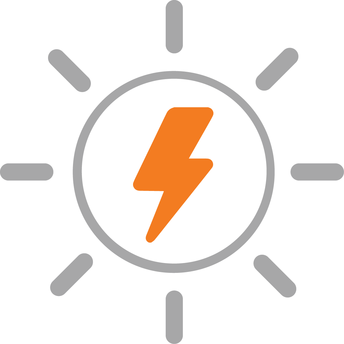 Solar Energy - Sun Line Icon (1117x1117)