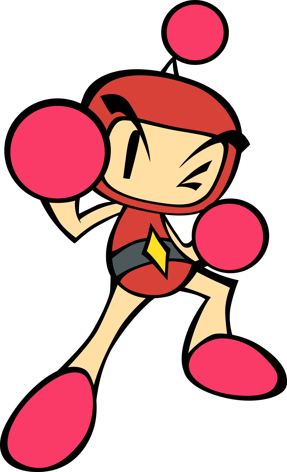 Red Bomberman - Red Super Bomberman R Characters (997x1636)