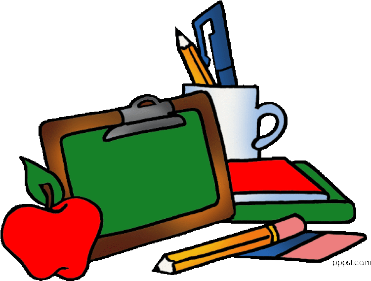Educational Materials Clipart 6 By Jamie - School Supplies Clip Art (825x640)