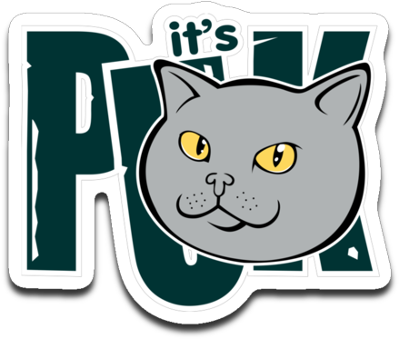 Puk Cat Sticker It's Puk Decals - Cat (512x389)