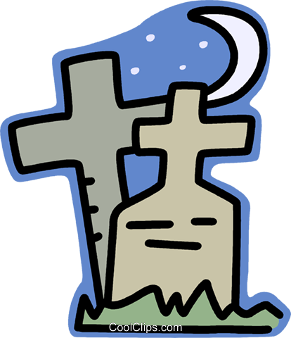 Gravestone Royalty Free Vector Clip Art Illustration - Instead Of Said As Question (414x480)