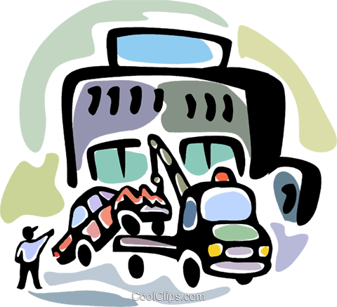 Tow Truck Driver Loading Car Royalty Free Vector Clip - Tow Truck Driver Loading Car Royalty Free Vector Clip (480x437)