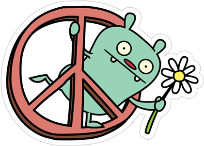 Sticker 6 From Collection «uglydoll» - Uglydoll (490x317)