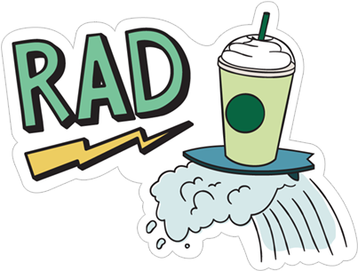 Sticker 3 From Collection «starbucks Stickers» - Sticker (490x317)