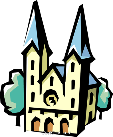 Igreja Alemã Livre De Direitos Vetores Clip Art Ilustração - Ilustração Igreja (396x480)