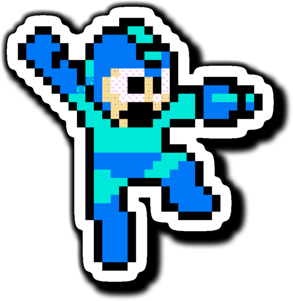 Megaman 2 Sticker Style Icons - Mm25: Mega Man And Mega Man X Official Complete Works (583x600)