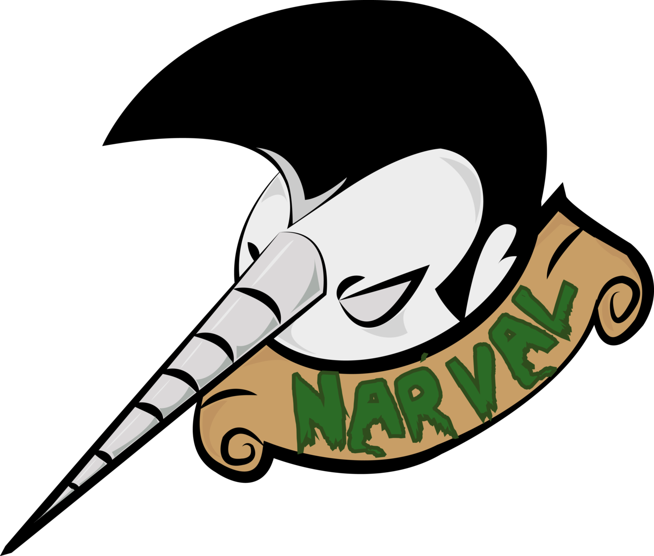 Headgear Cartoon Narwhal Logo Clip Art - Clip Art (1323x1125)