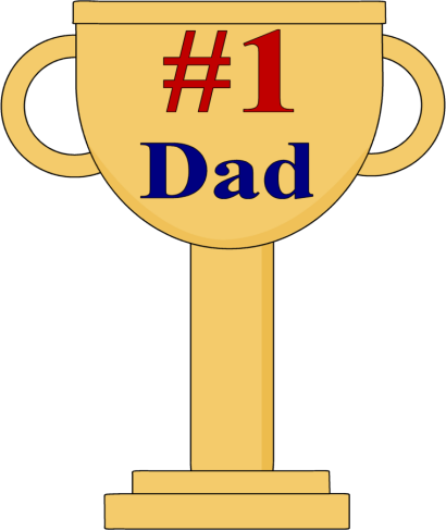 1 Dad Clipart Rh Worldartsme Com American Flag Clip - Number 1 Dad Trophy (410x487)