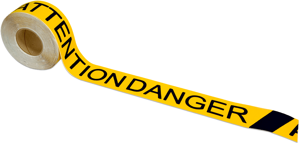 Caution Or Watch Your Step Large Print Message Effectively - Gaffer Tape (1000x488)