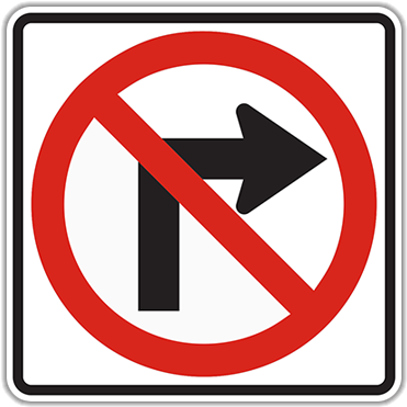 R3-1 No Right Turn - No Right Turn Sign (400x400)