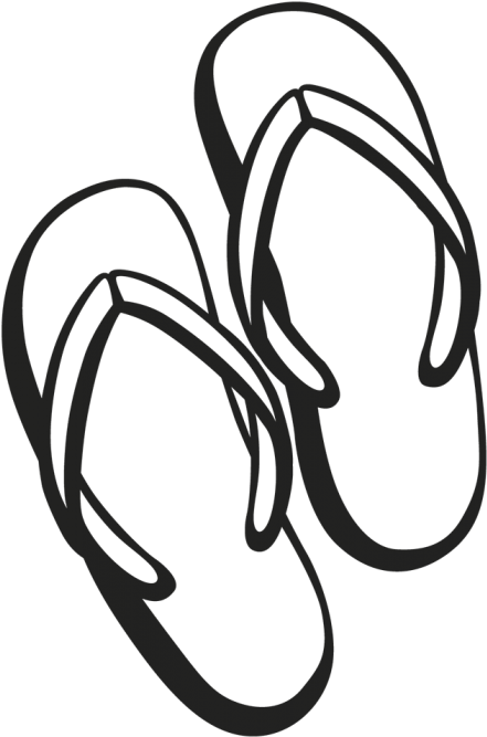 Flip-flops Drawing Sticker Clip Art - Tongs (474x700)
