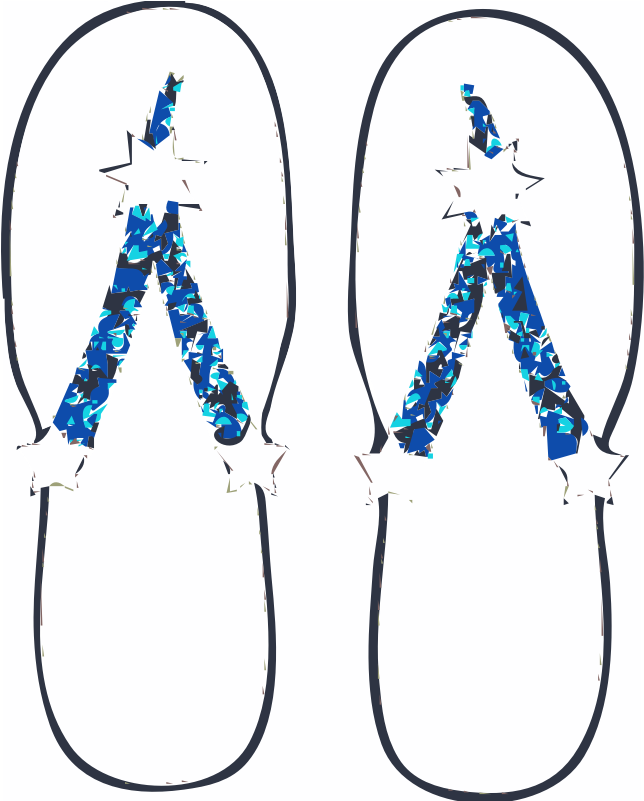 Glitter Flip Flop - Vector Graphics (800x800)