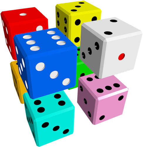 D6 Dice 3 By K45mm - Construction Set Toy (513x526)