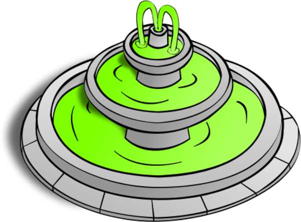 Cartoon Water Fountain Clipart - Fountain Clip Art (640x480)