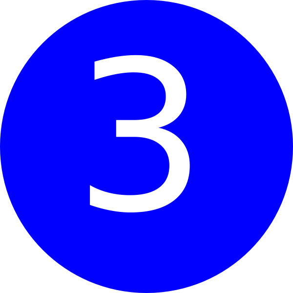 Number 3 Blue Background Clip Art At Clker - Portrait Of A Man (600x600)