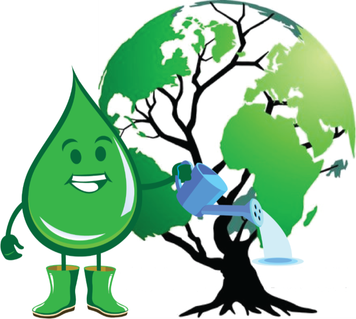 Raindrops Clipart Water Bill - Think Green (734x656)