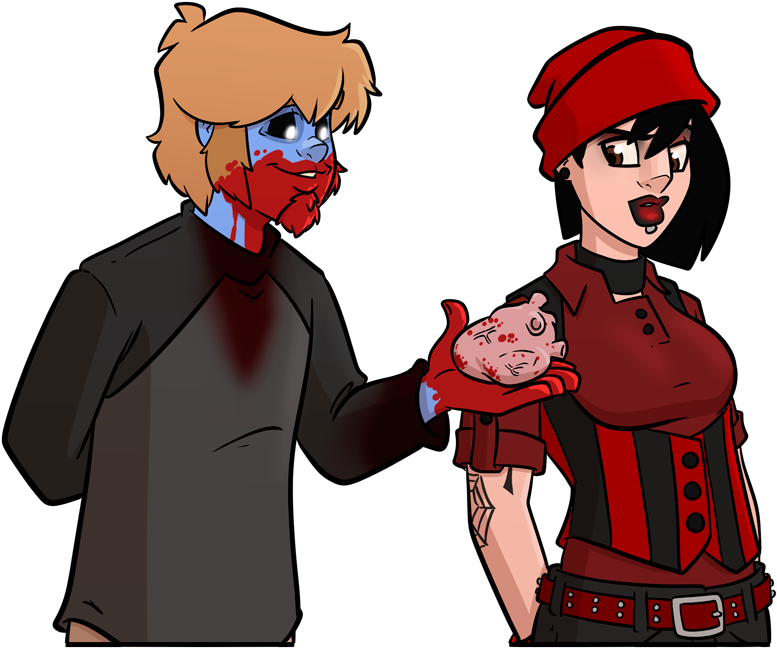 I Heart You By Zombieroomie - Cartoon (800x690)