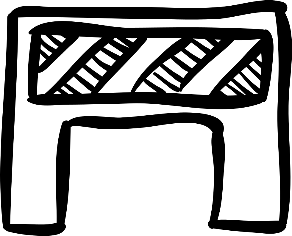 Barrier Construction Striped Hand Drawn Tool Comments - Scalable Vector Graphics (981x794)