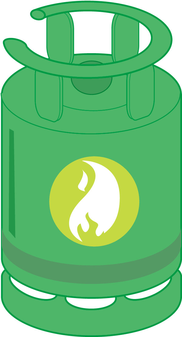 Green Gas Cylinder Clip Art - Gas Tank Png (600x1109)