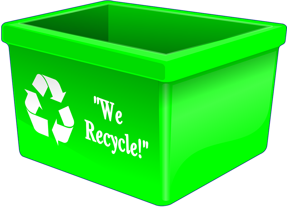 Recycle Symbol 28, Buy Clip Art - Blue Recycle Bin .png (960x666)