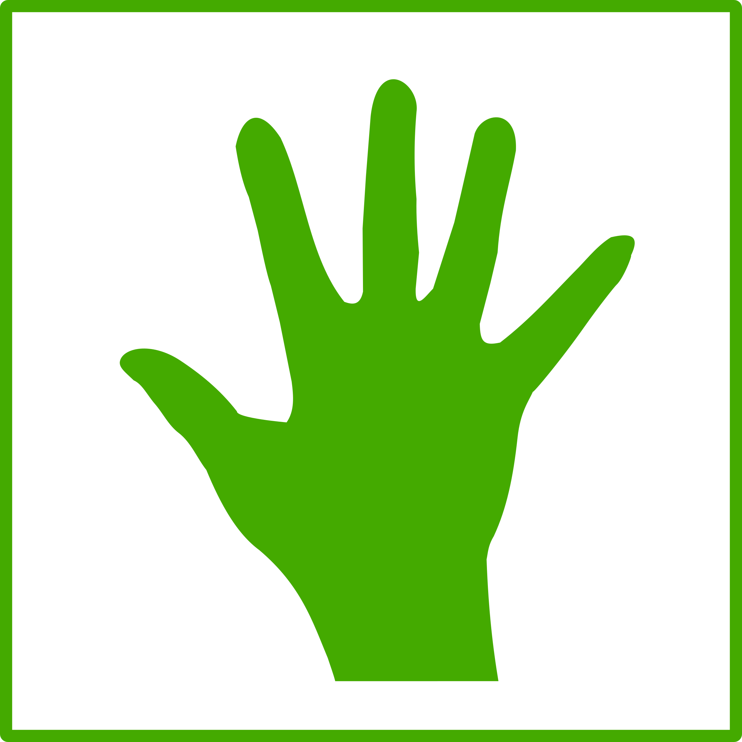 Green Hand Icon - Green Hand Clip Art (2400x2400)