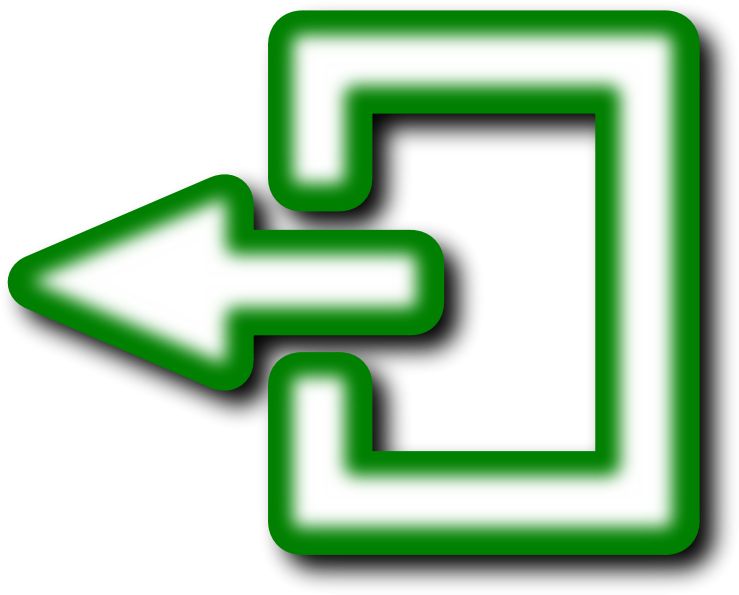 Glowing Exit Icon Vector Clip Art - Exit Icon Png Green (800x641)