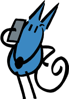 Piperdog On Mobile Illustration - Illustration (458x324)