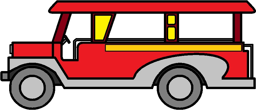 Clipart Of Jeepney Clipground Png - Cartoon Picture Of Jeepney (895x384)