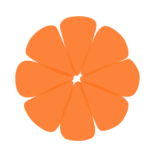 Newest Tangerine Clip Art At Clker - Illustration (594x597)