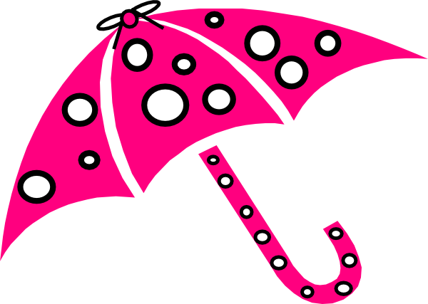 Leah S Umbrella Clip Art At Clker - Pink Umbrella Clip Art (600x427)