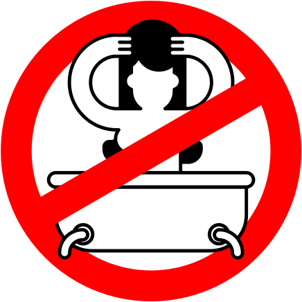 Stop Girl In Bath Red Prohibition Sign Of Danger Ban - Vector Graphics (550x550)