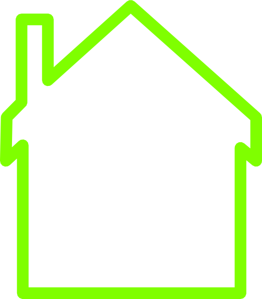 House Clear Middle - Yellow House Outline (522x595)