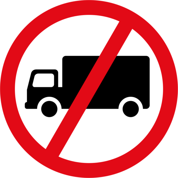 Goods Vehicles Exceeding 3500 Kg Prohibited Sign - New York Times App Icon (600x600)