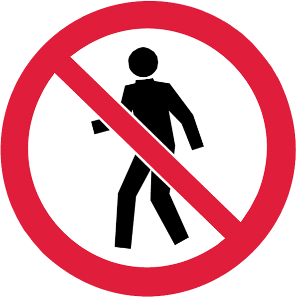 Brady Prohibition Pictograms - No Entry Authorised Persons Only (800x800)