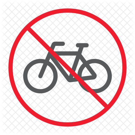 No Bicycle Icon - Lamp In A Circuit (512x512)