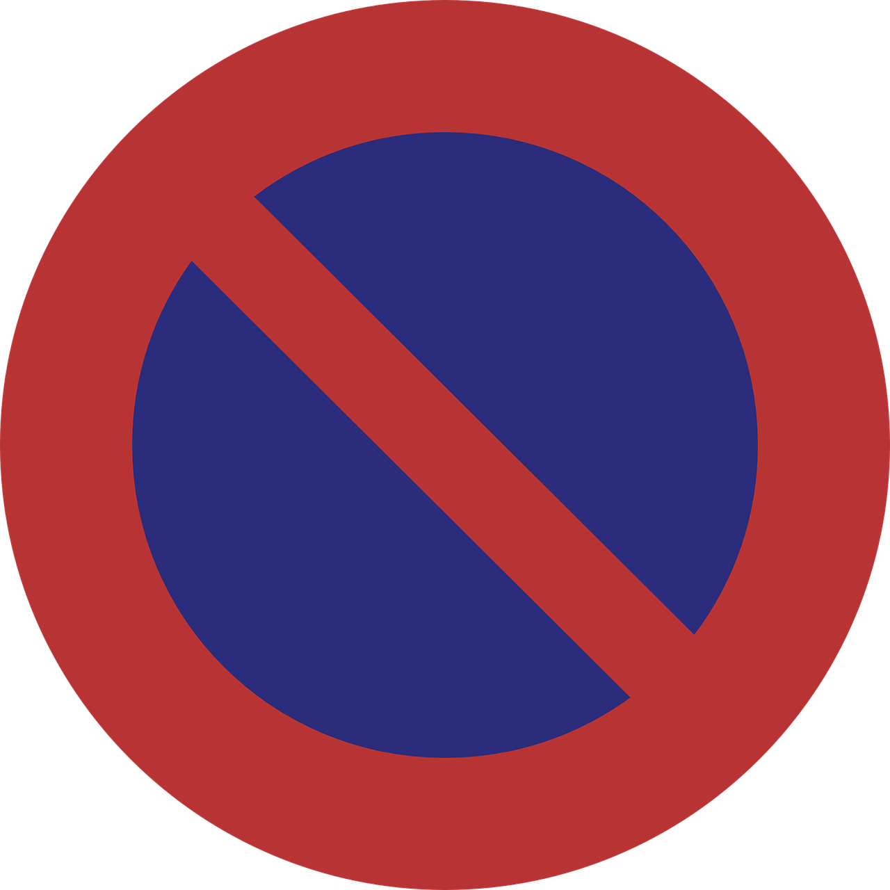 Germany, No Parking, Restriction, Prohibition - European No Parking Signs (1280x1280)